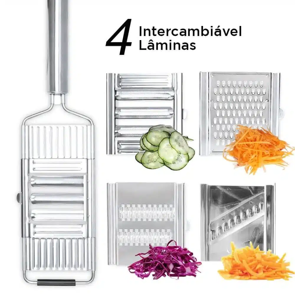 ralador profissional de legumes multiuso com 4 laminas site compre mais 1