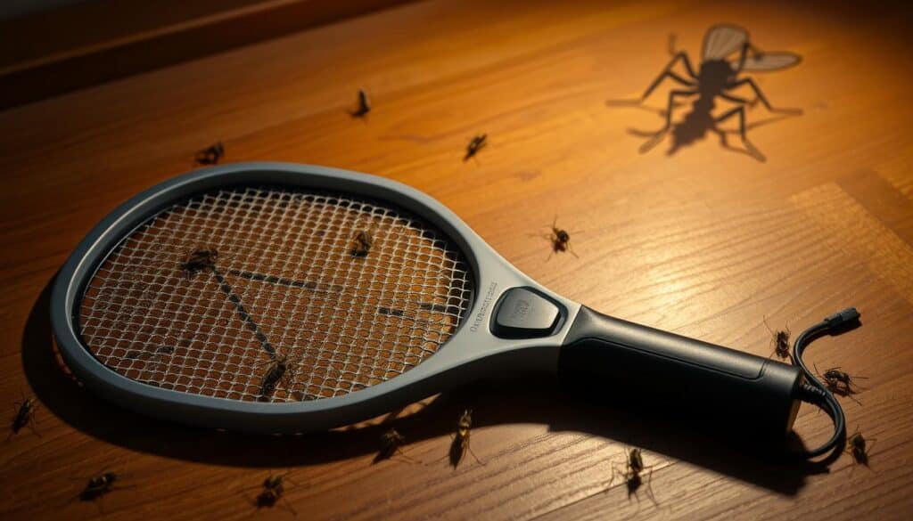 raquete mata mosquito recarregável